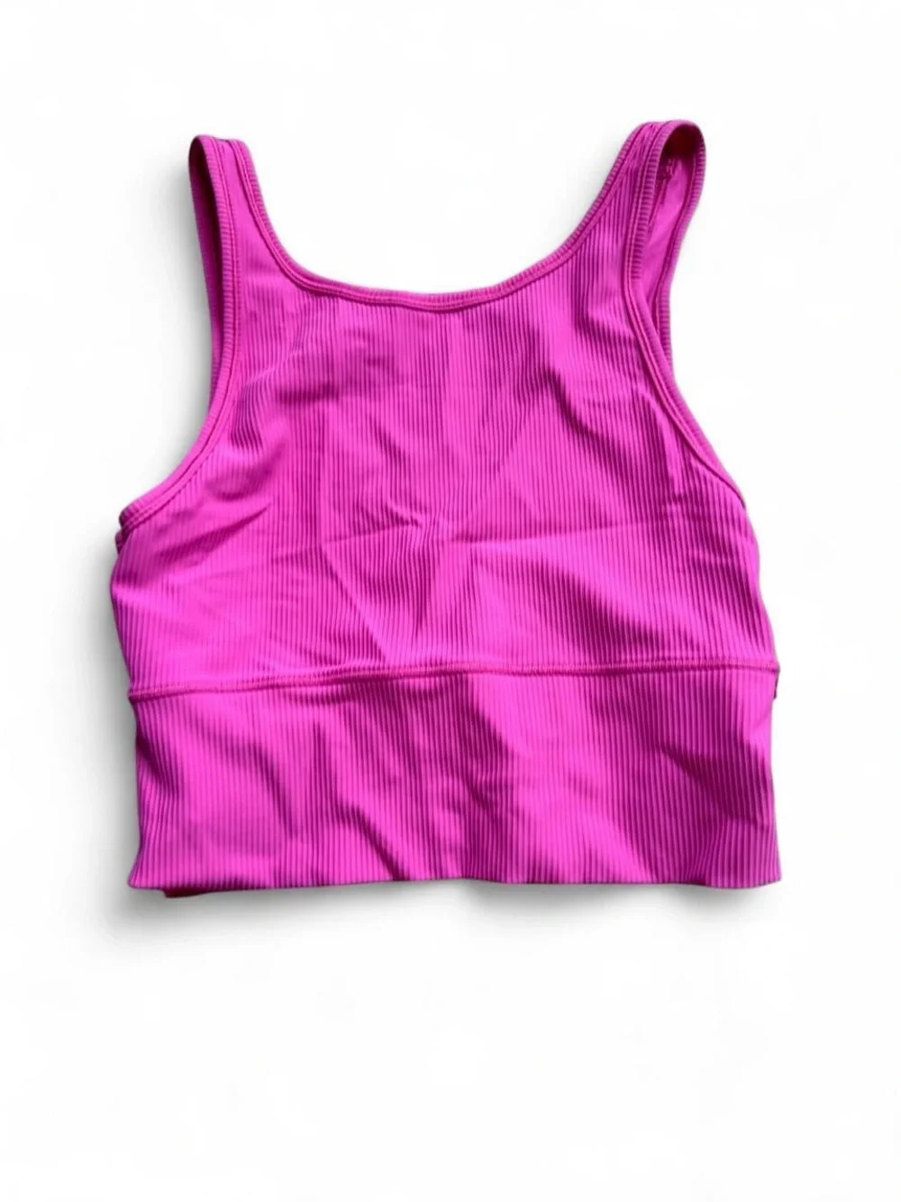 Lululemon Ribbed Pink Crop Tank Top